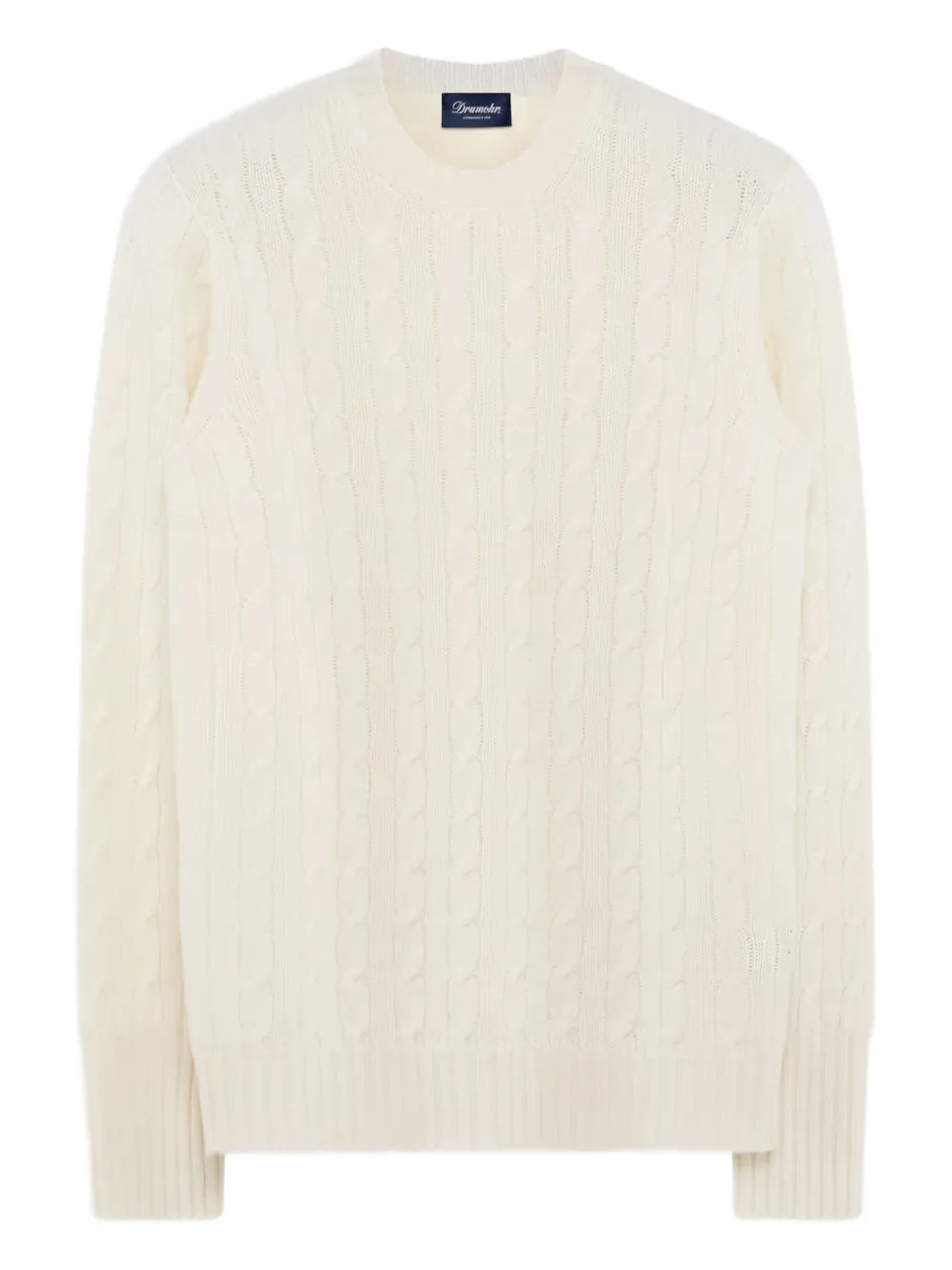 Drumohr pull en maille torsadée | blanc | Image 1