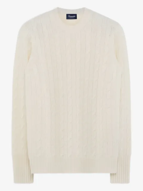 Drumohr cable-knit crew-neck sweater