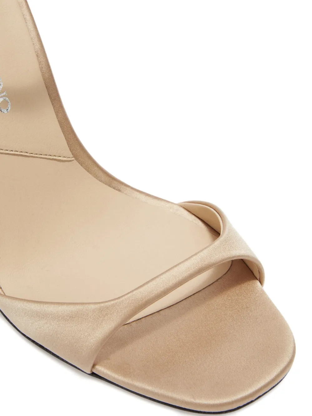 Ermanno Scervino 105mm Satin Sandals In Neutral