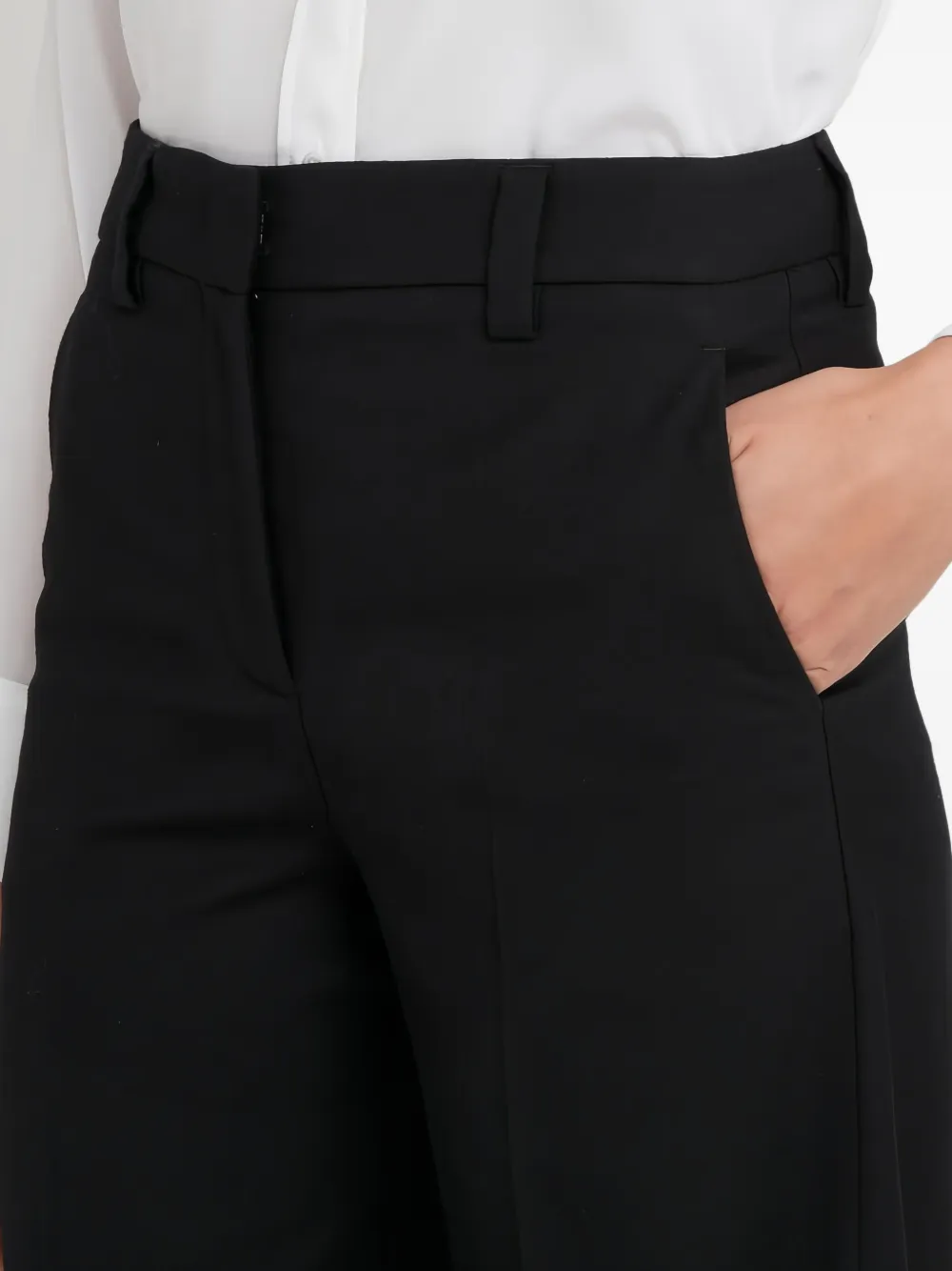 Incotex Broek met riemlussen Zwart