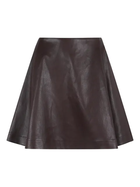 Stouls pleated leather skirt