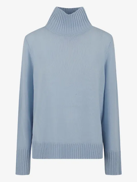 Allude high-neck ribbed knitwear