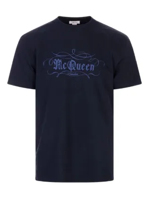 JW Anderson JWA slogan-print T-shirt | Blue | FARFETCH