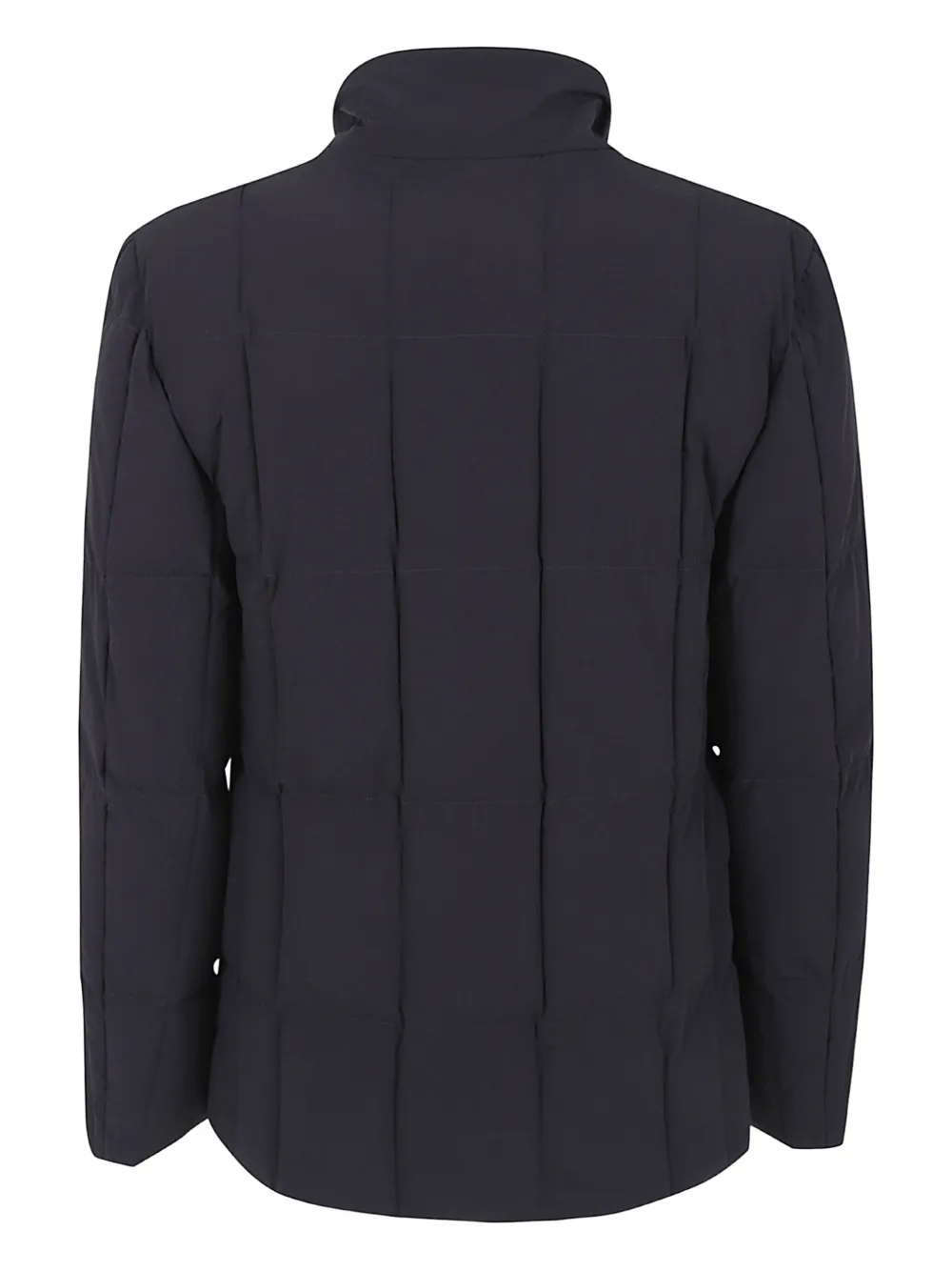 Aspesi Button Quilted Jacket In Blue