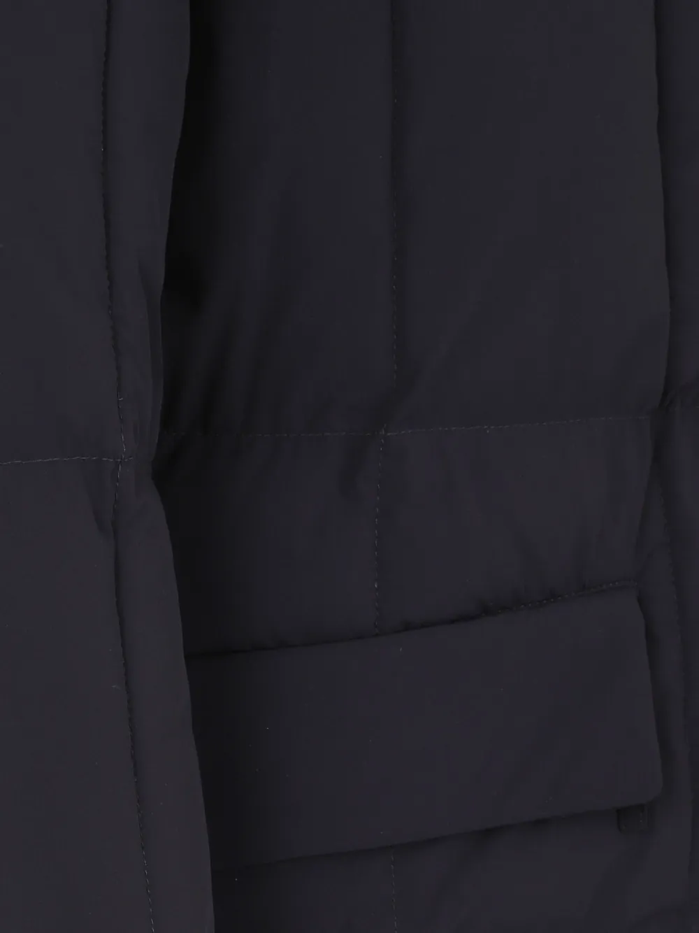 Aspesi Button Quilted Jacket In Blue