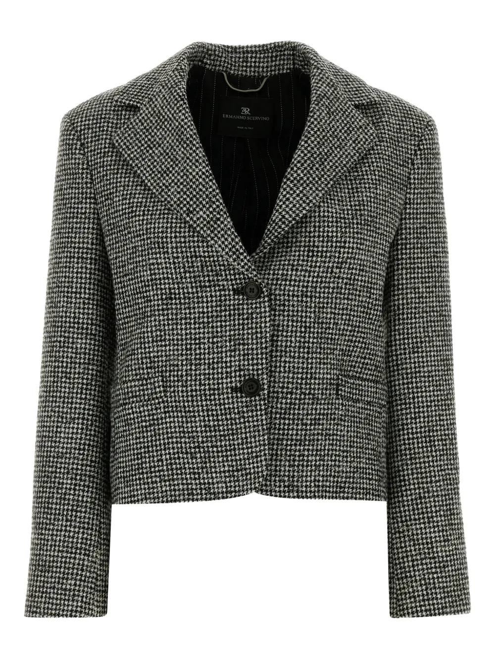 Ermanno Scervino houndstooth belted jacket - Nero