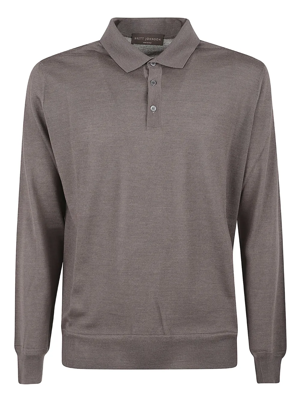 Brett Johnson Long Sleeve Polo Shirt In Brown