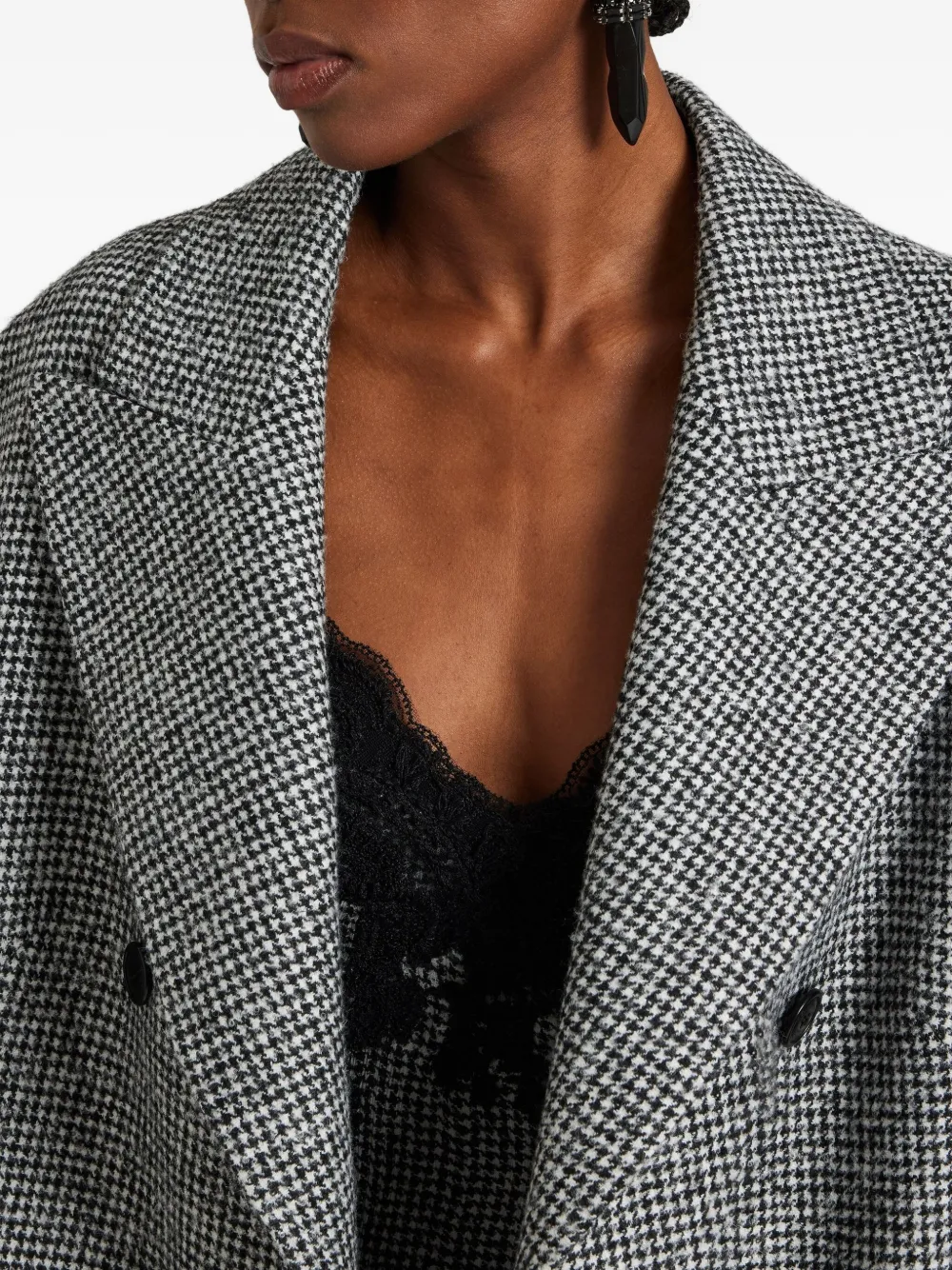 Ermanno Scervino Double-breasted Coat In Gray