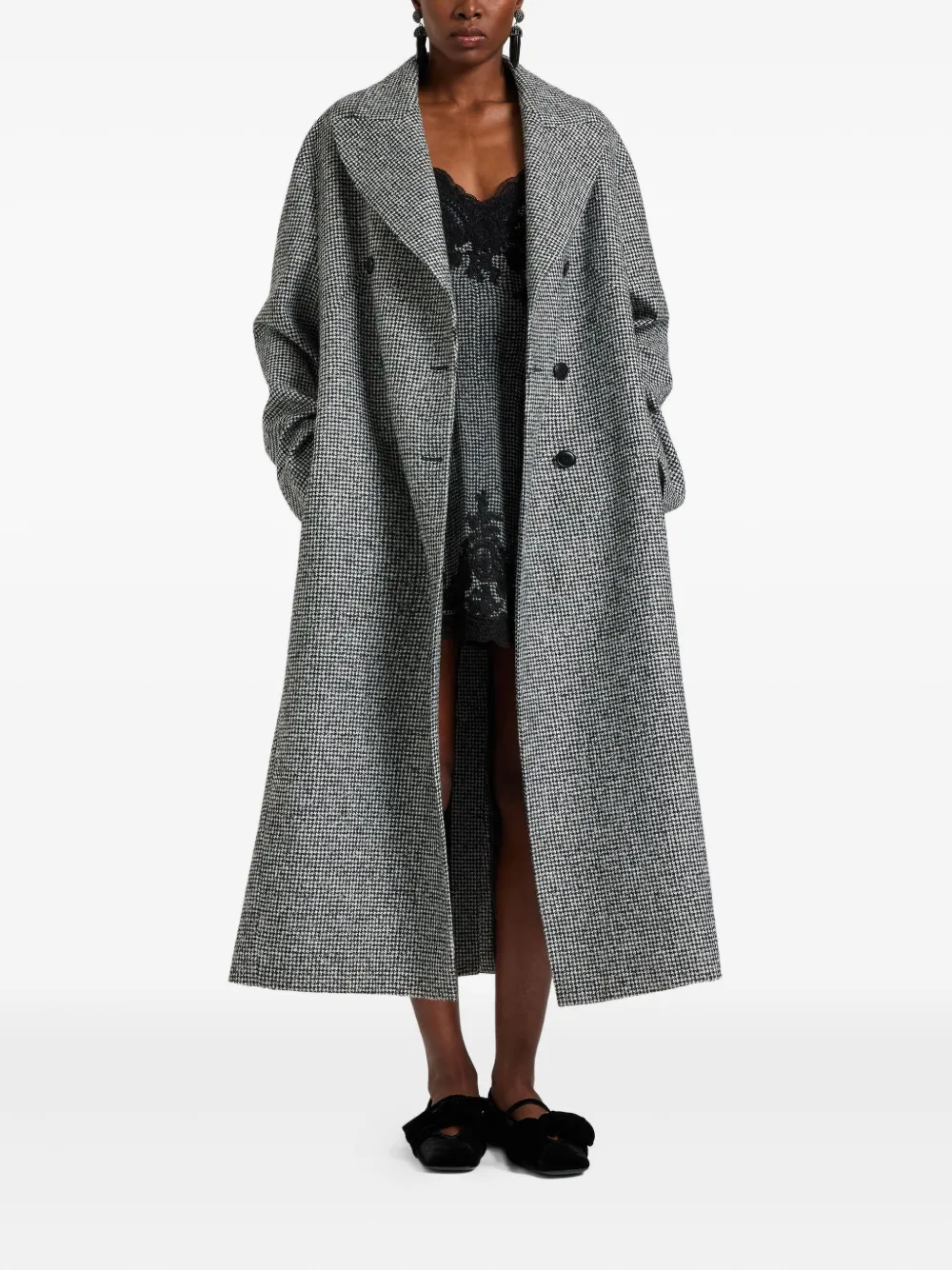 Ermanno Scervino Double-breasted Coat In Gray