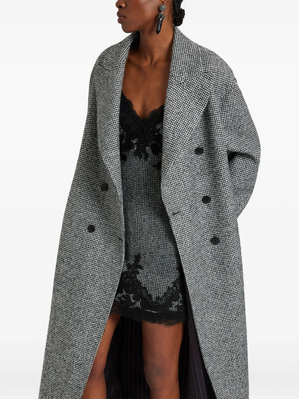 Ermanno Scervino Double-breasted Coat In Gray