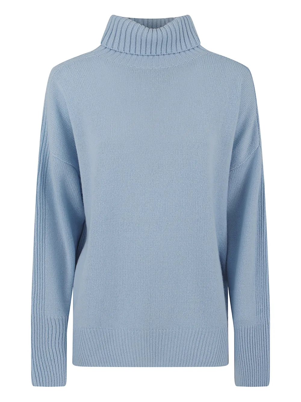Allude roll-neck ribbed knitwear - Blue