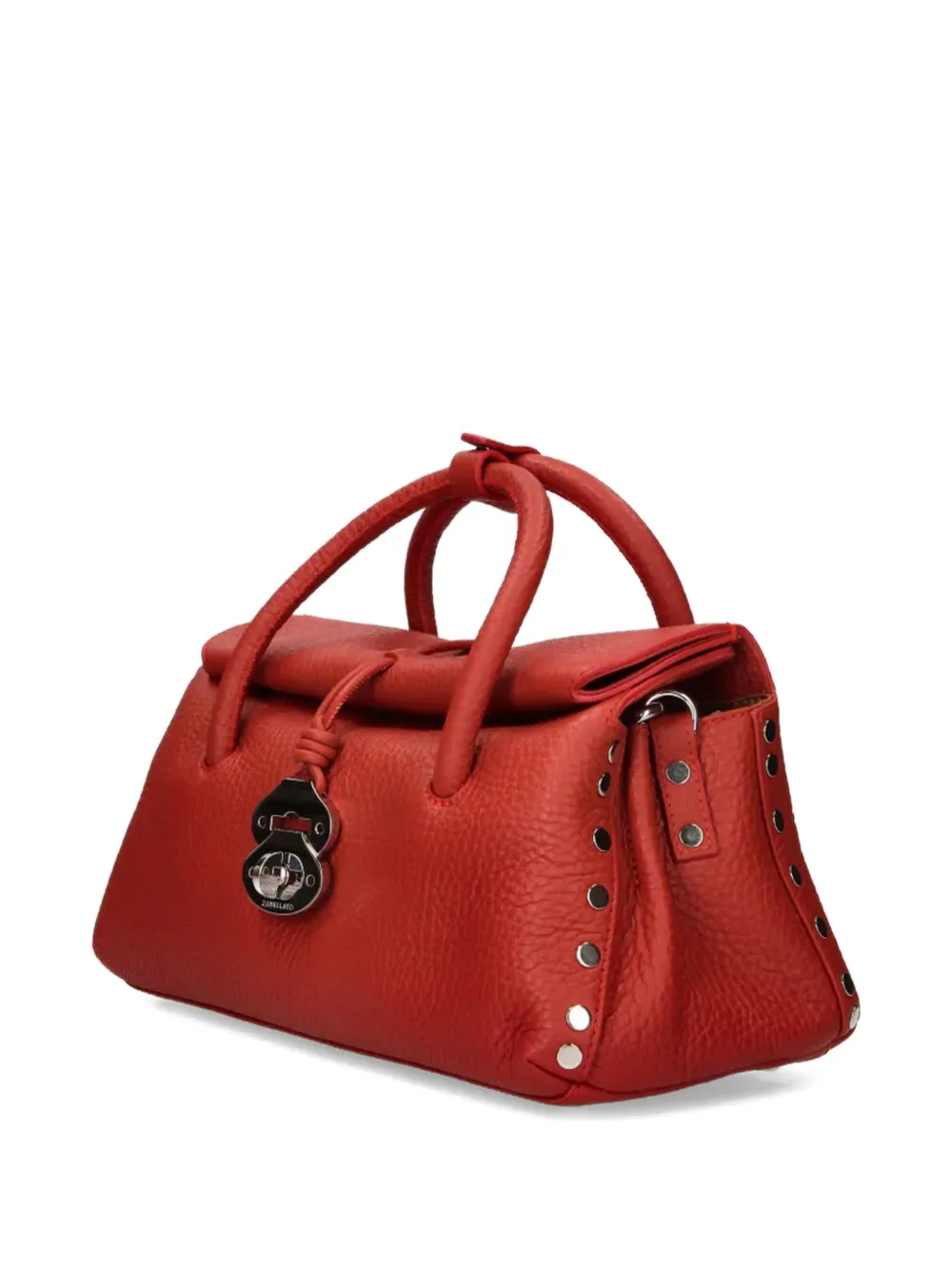 Zanellato small Dotta top-handle studded tote bag - Rood