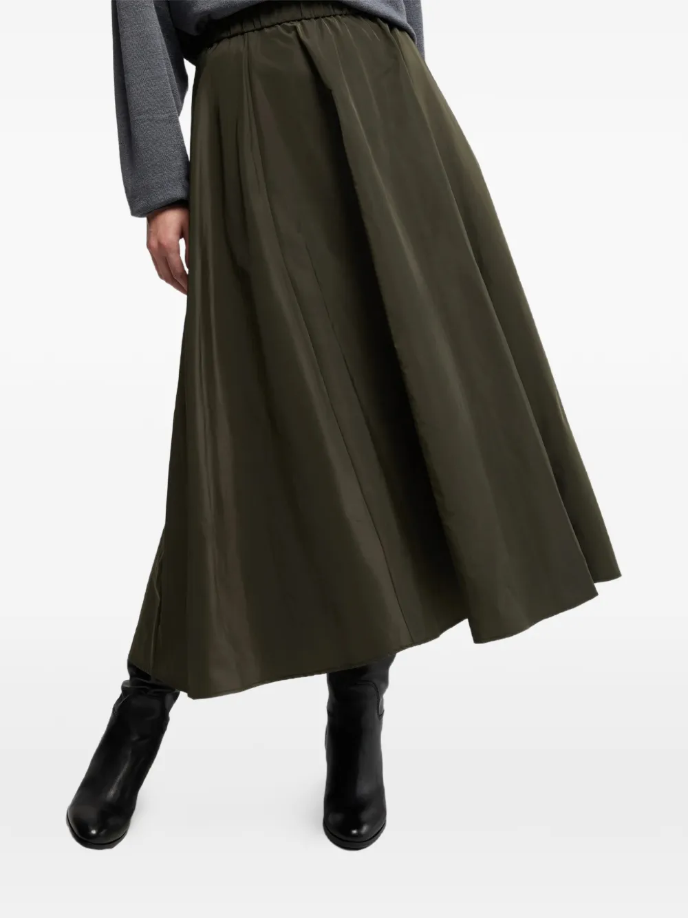 ASPESI Rok met elastische tailleband Groen
