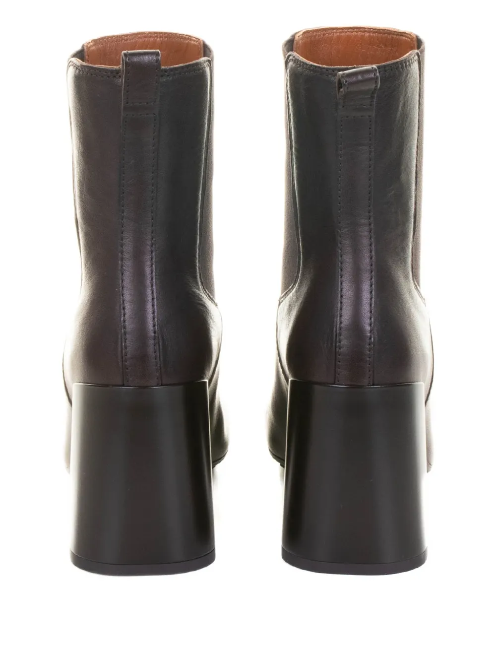 Hogan 90mm block-heel leather boots Brown