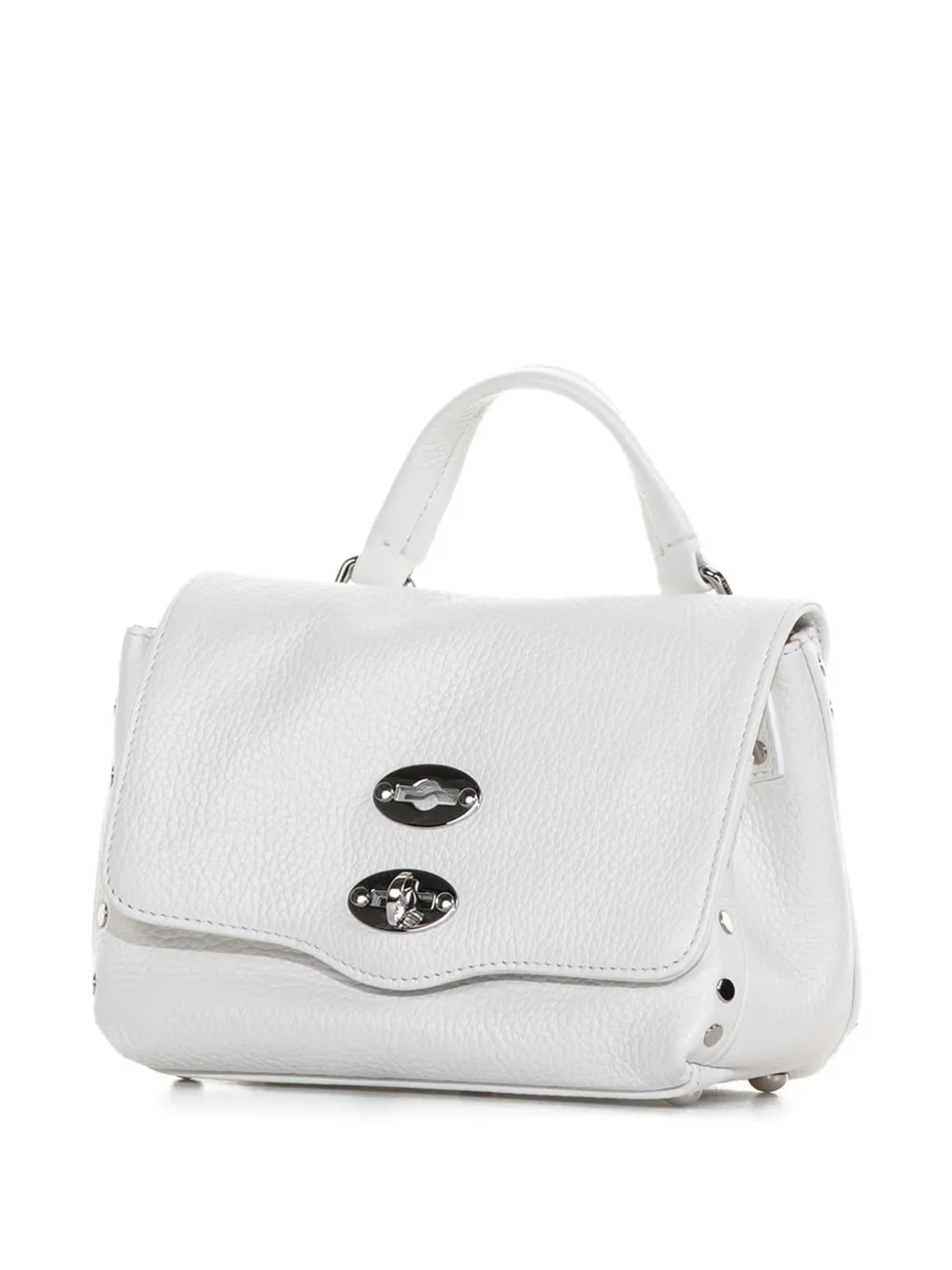Zanellato Postina Baby stud-embellished top-handle tote bag - Wit