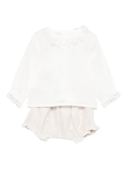 Paz Rodriguez vestido con volantes en el cuello