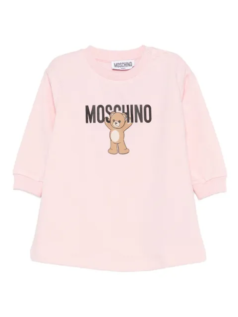 Moschino Kids فستان بطبعة شعار الماركة