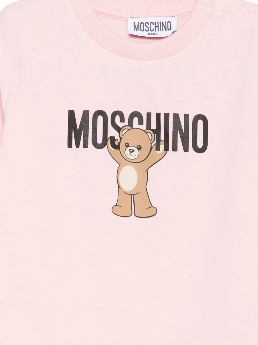 Moschino Kids Jurk met logoprint Roze