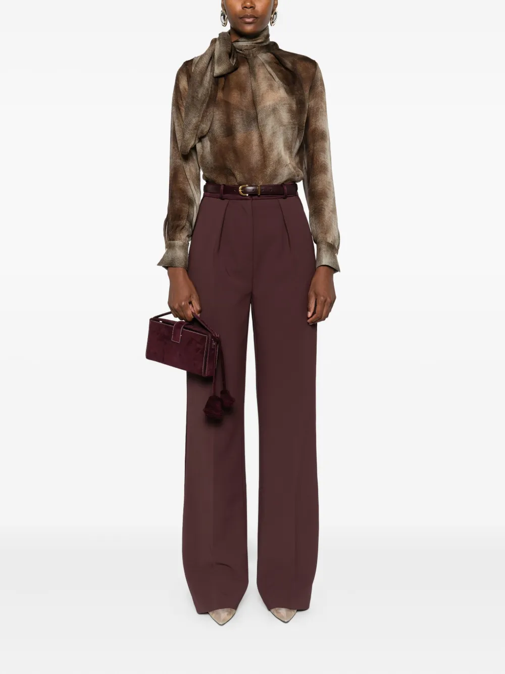Elisabetta Franchi tie-neck silk top | Blouses | Image 2