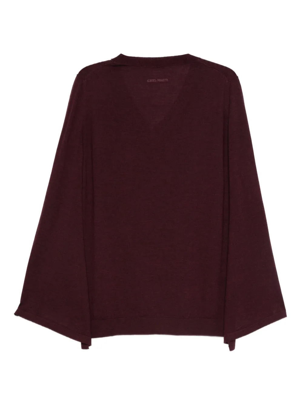 Alberta Ferretti V-neck Sweater In Burgundy