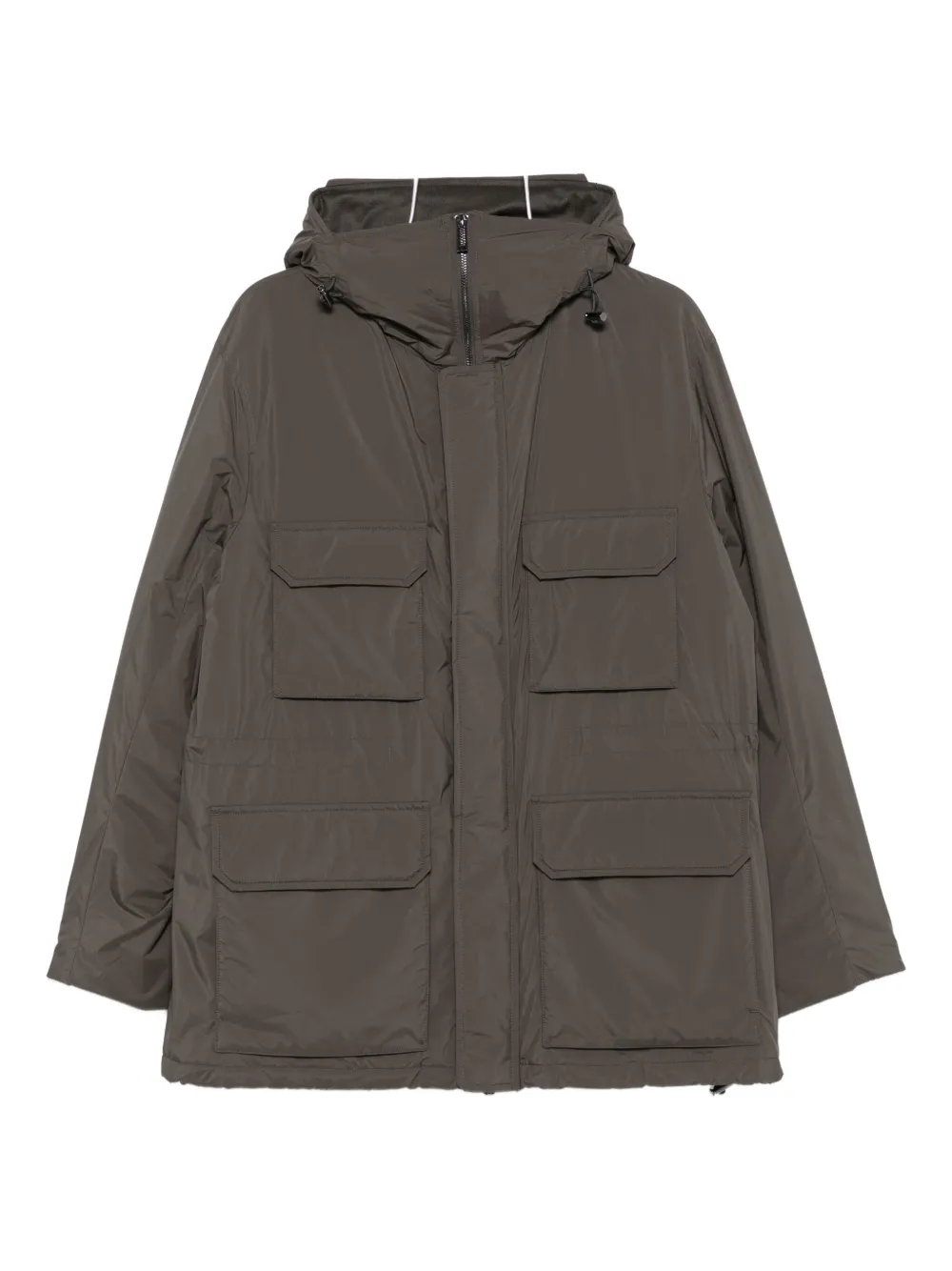 Emporio Armani multi-pocket hooded jacket - Grigio