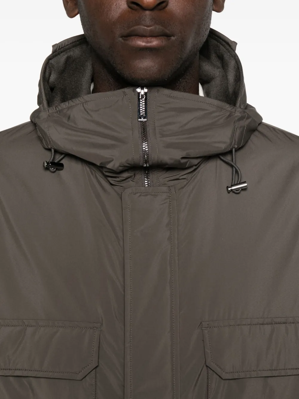 Emporio Armani Jack met capuchon Grijs