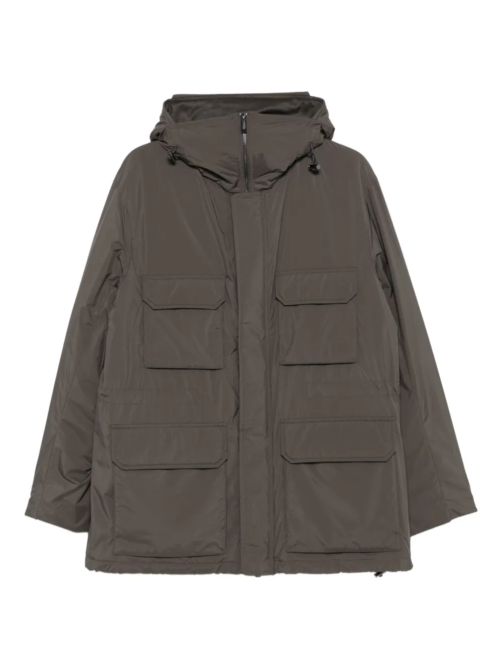 Emporio Armani multi-pocket hooded jacket | Grey | Image 1