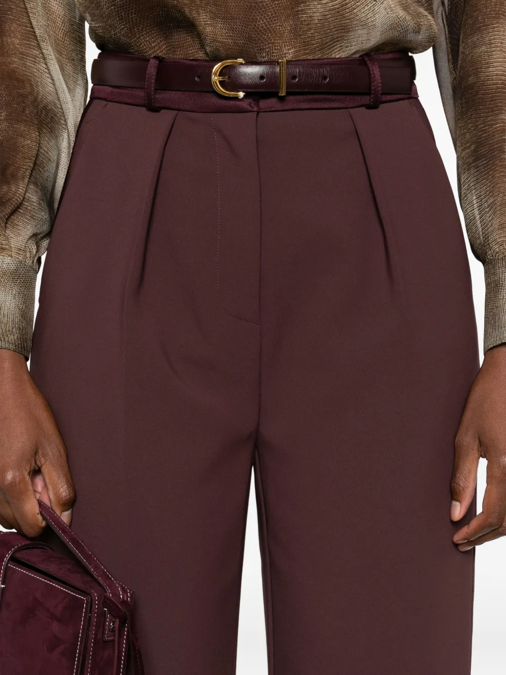 Elisabetta Franchi Plooibroek Paars