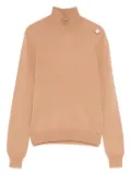 Alberta Ferretti pearl-embellishment turtleneck sweater - Brown