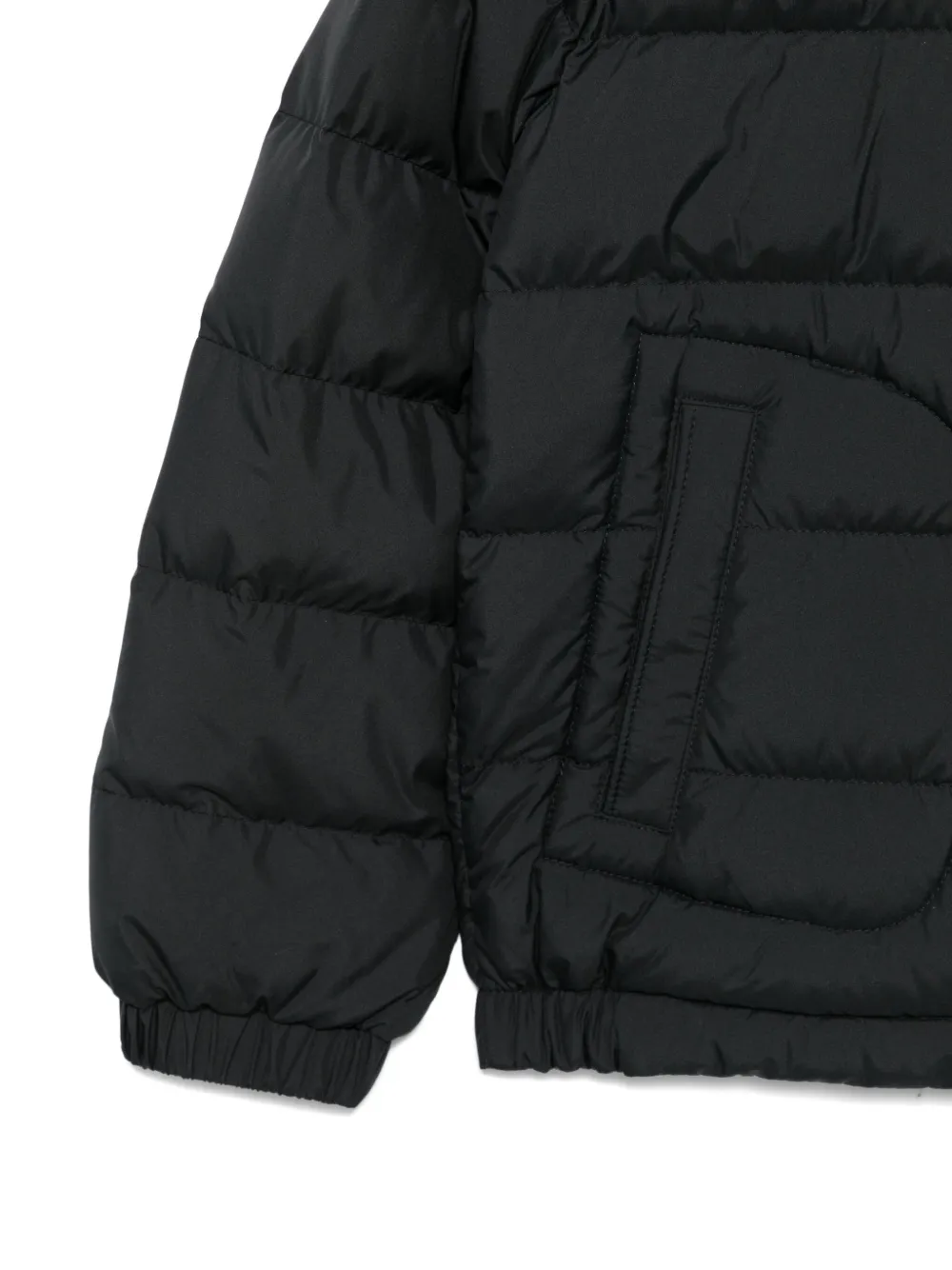 Moncler Enfant Gevoerd jack met capuchon Zwart