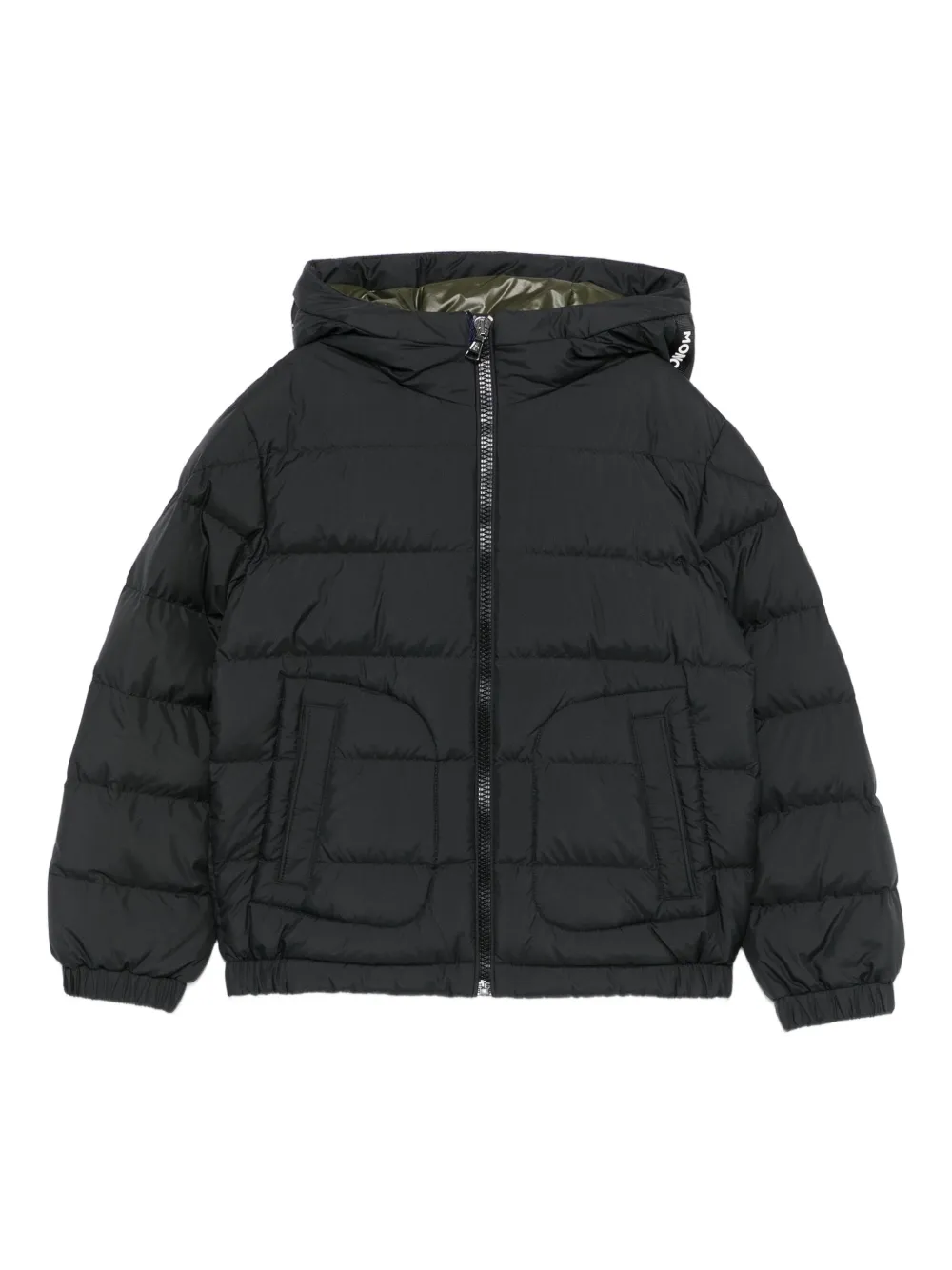 Moncler Enfant Gevoerd jack met capuchon Zwart