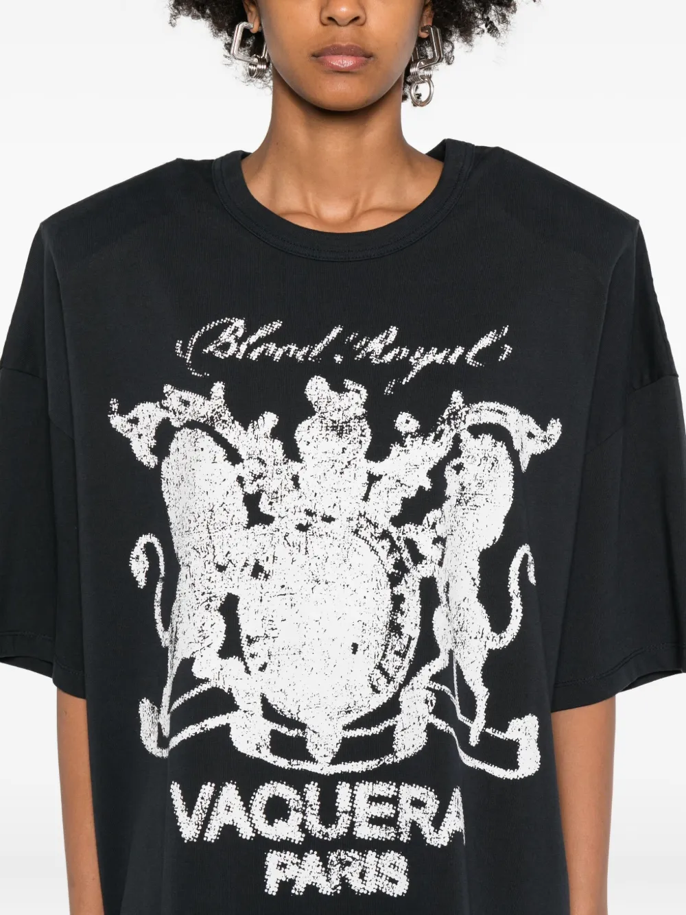 Vaquera Graphic-print Cotton T-shirt In Black