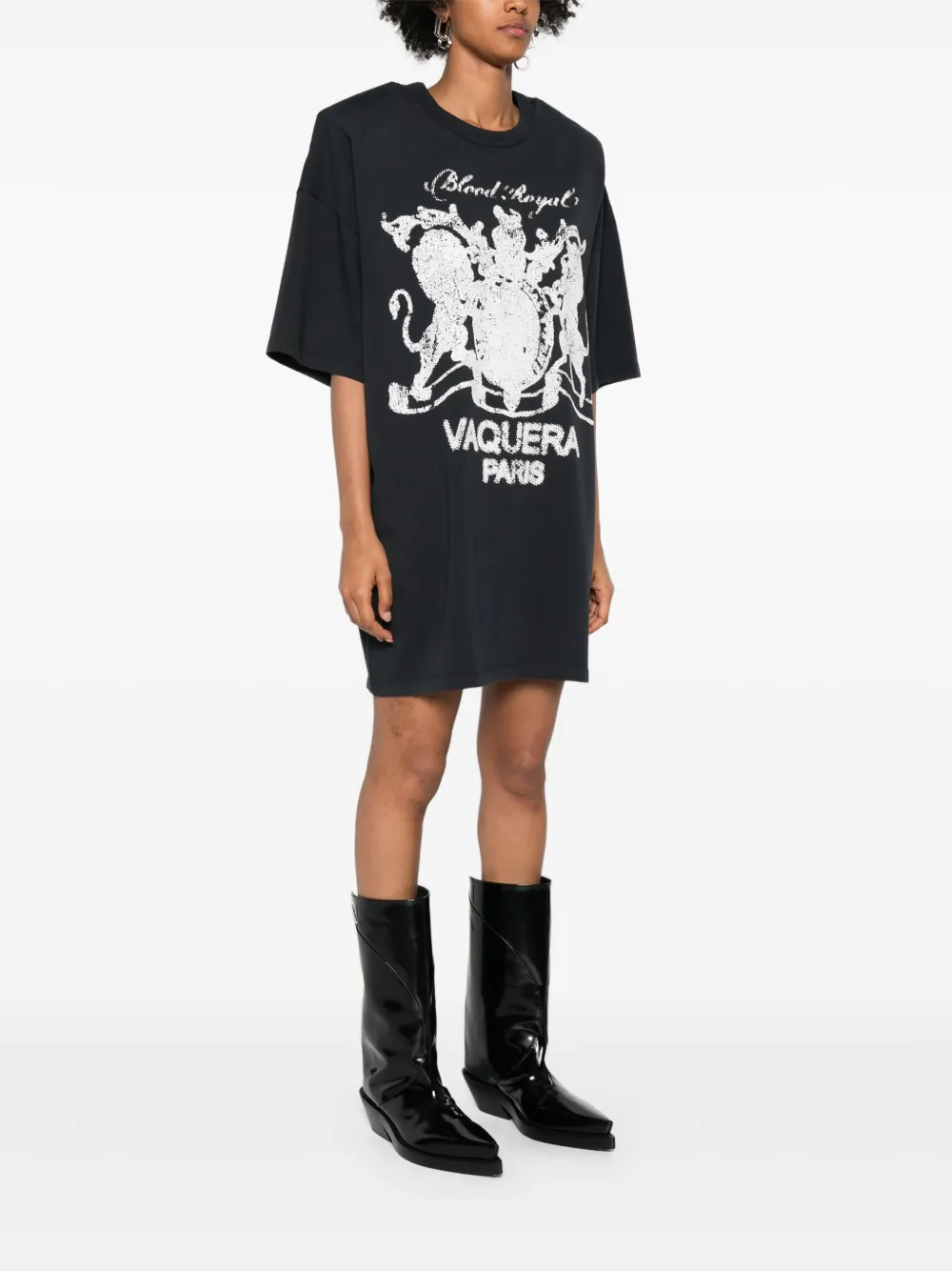 Vaquera Graphic-print Cotton T-shirt In Black