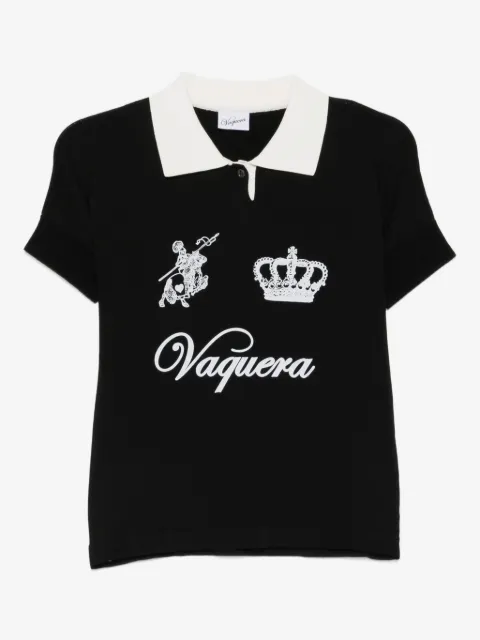 Vaquera crown-embellished polo shirt
