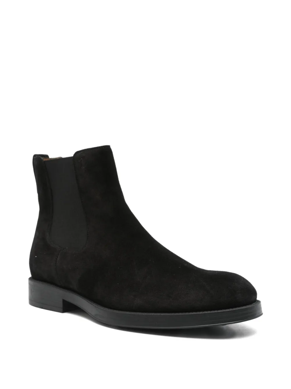 Tod's elastic-panel suede chelsea boots Black