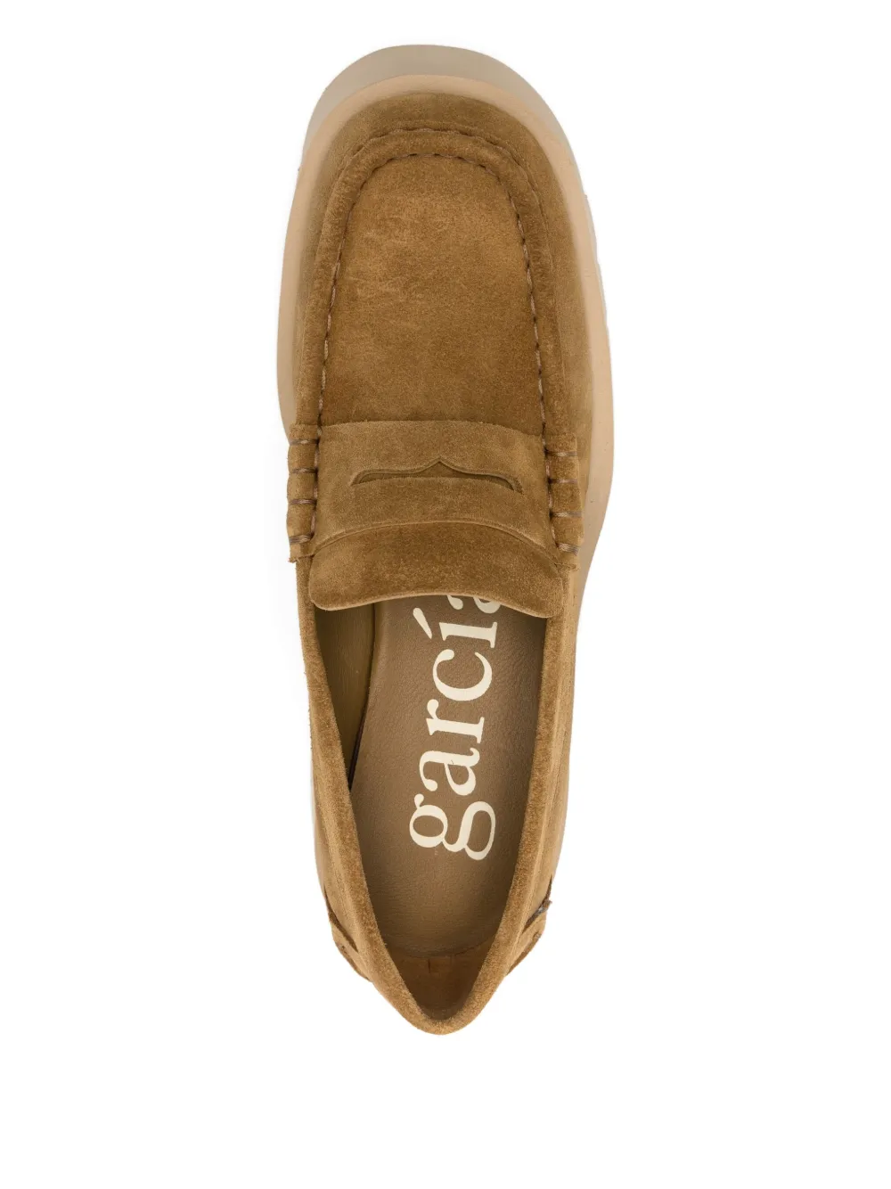 Pedro Garcia Penny-strap Heeled Loafers In Brown