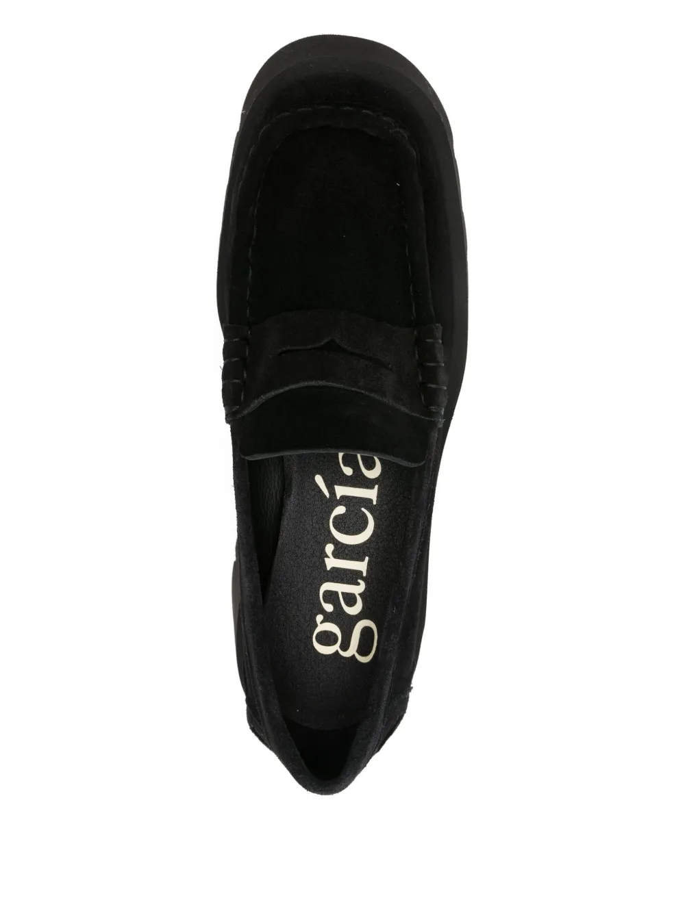 Pedro Garcia Penny-strap Heeled Loafers In Black