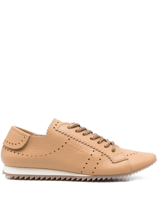 Pedro Garcia Celin Perforated lace-up Sneakers Neutrals - Main Image