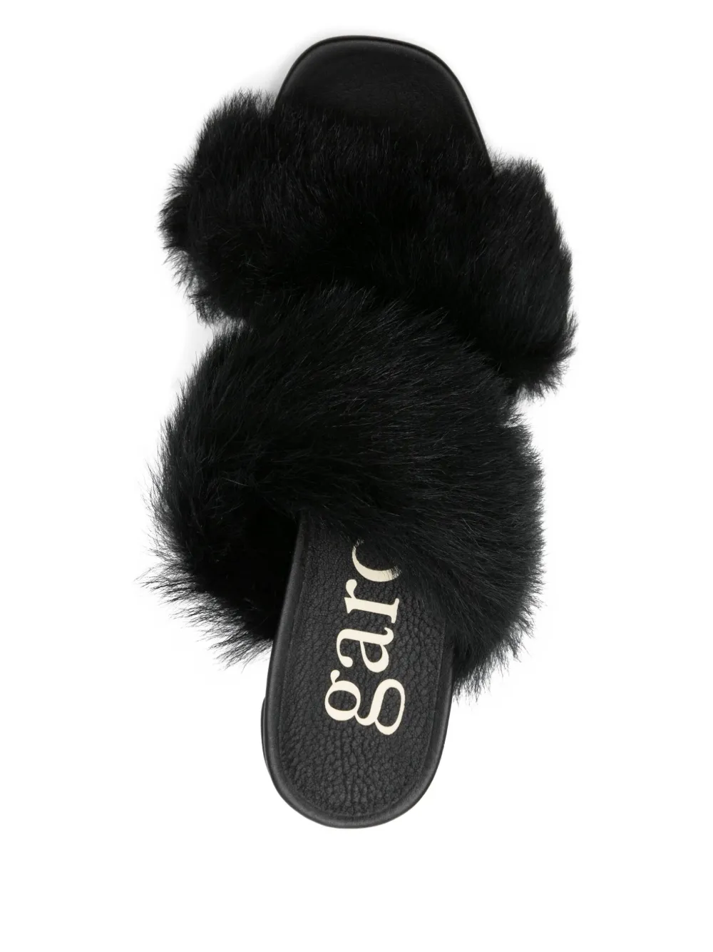 Pedro Garcia 65mm Cissy fur-trimmed heeled sandals Black