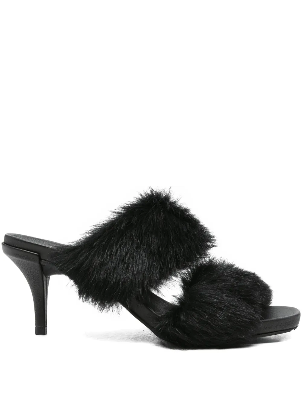 Pedro Garcia 65mm Cissy fur-trimmed heeled sandals | Black | Image 1