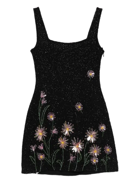 STAUD sequin-embellished floral mini dress
