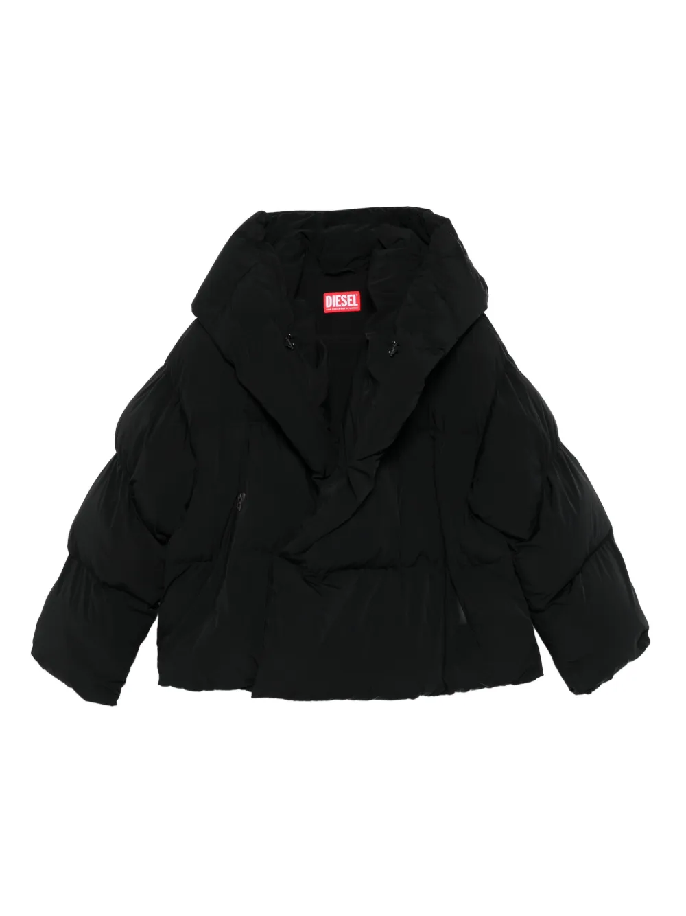 Diesel hooded puffer jacket | Black | Image 1