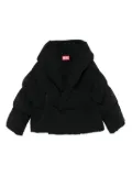 Diesel hooded puffer jacket - Black