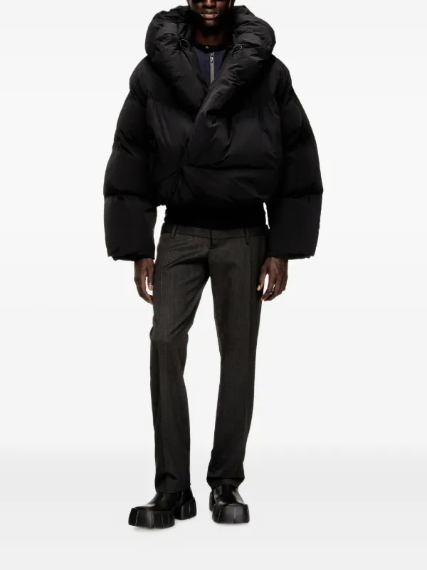 Diesel フーデッド パデッドジャケット | ブラック | FARFETCH JP