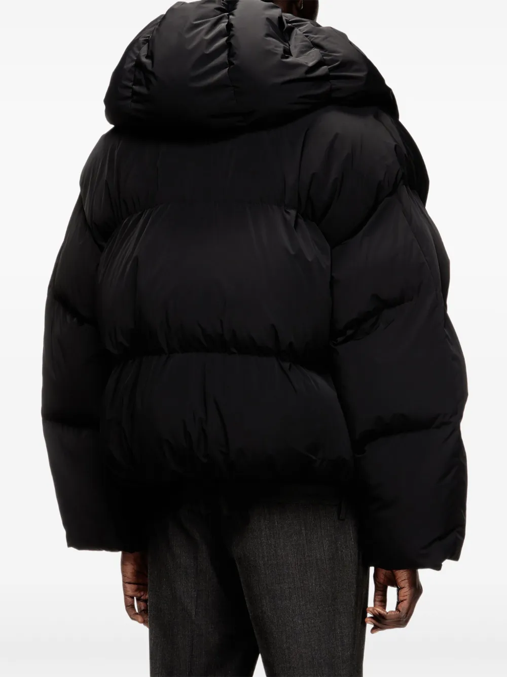 Diesel Donsjack met capuchon Zwart