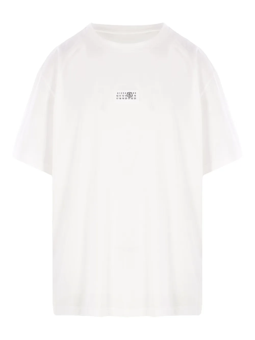 MM6 Maison Margiela logo-patch T-shirt Wit