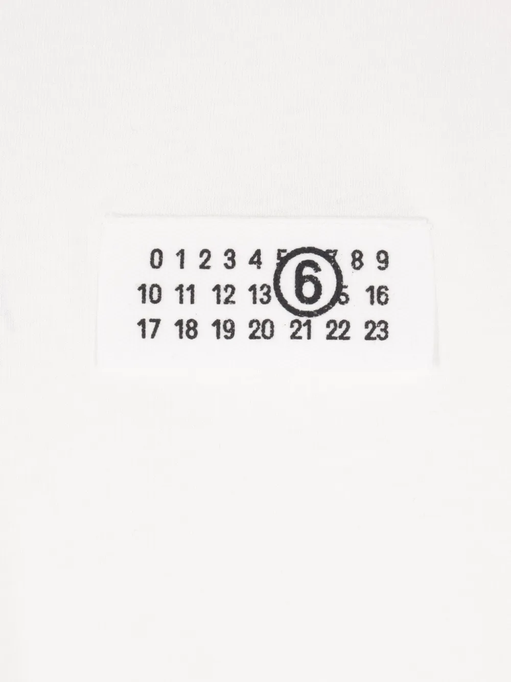 MM6 Maison Margiela logo-patch T-shirt Wit