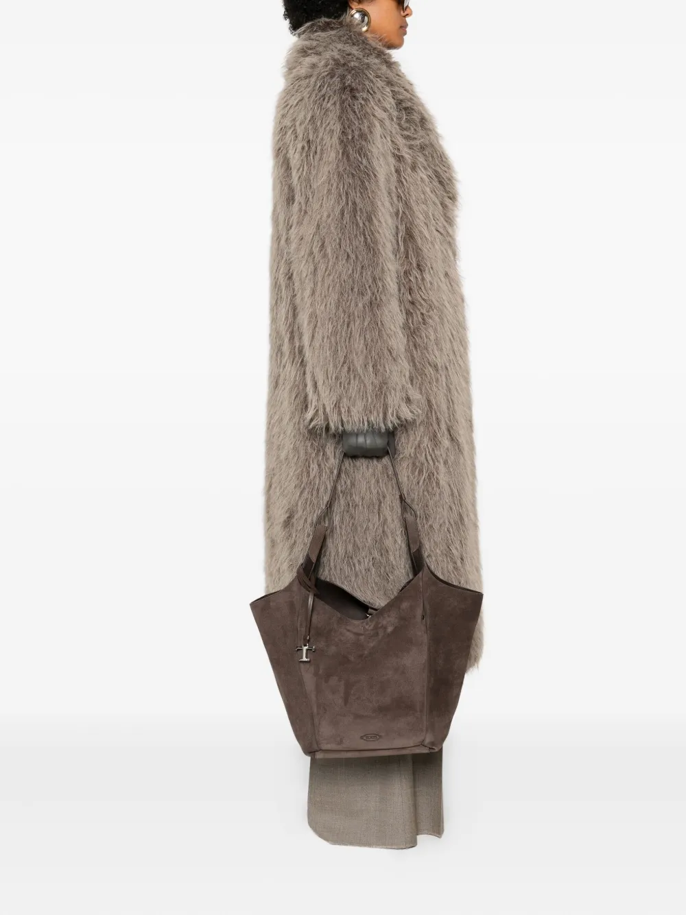 Tod's Suède shopper - Bruin