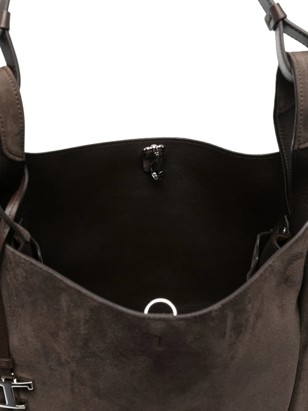 Tod's Suede Tote Bag In Brown
