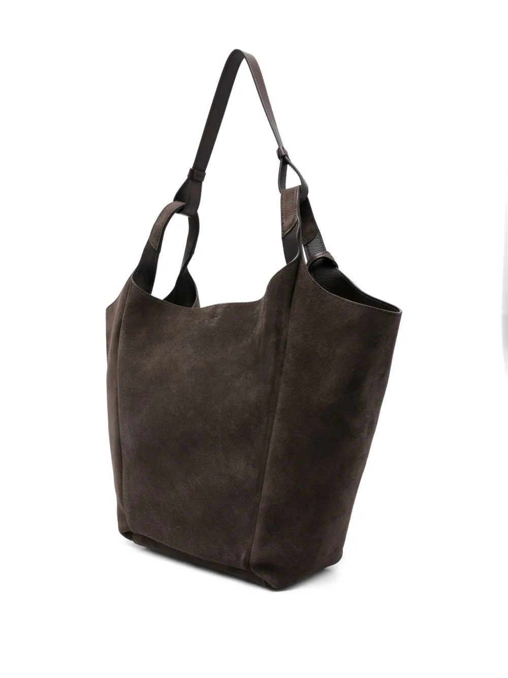 Tod's Suede Tote Bag In Brown